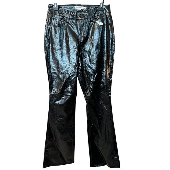 New ~ GOOD AMERICAN ~ Icon Faux Leather Pants Size 6/28 - Picture 1 of 7